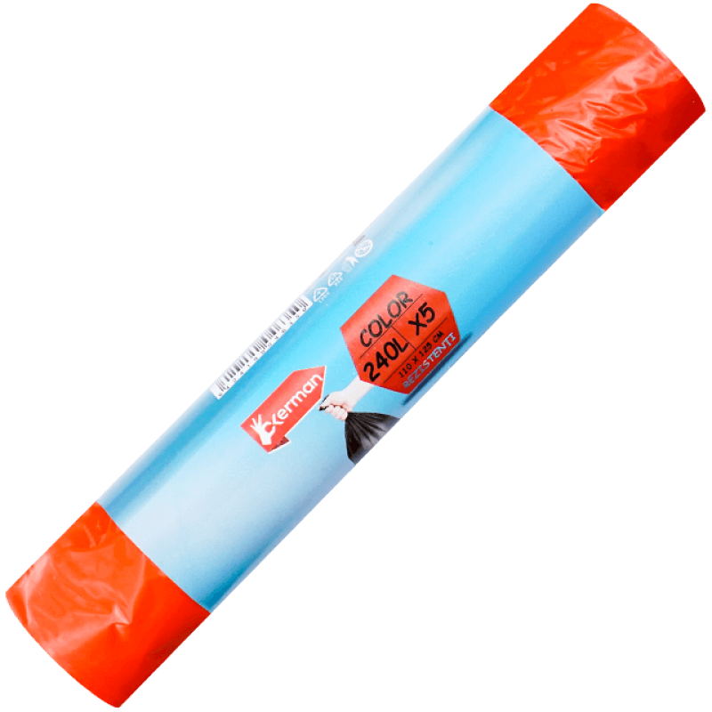 Saci menajeri 240L colectare selectiva rosii, 5 buc, Okerman